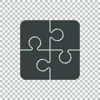 Puzzle icon flat illustration vector