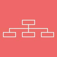 Structure simple flat icon. Vector illustration on red background.