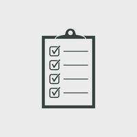 To do list icon. Checklist, task list vector illustration in flat style. Reminder concept icon on white background.