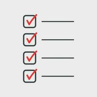 To do list icon. Checklist, task list vector illustration in flat style. Reminder concept icon on white background.