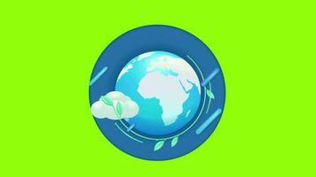 World Ozone Day. earth and plant weather umbrella animation. Aims to educate the public about the depletion of the Ozone Layer and find possible solutions to preserve it. Suitable for education video