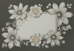 Artificial vintage style abstract print floral Background photo