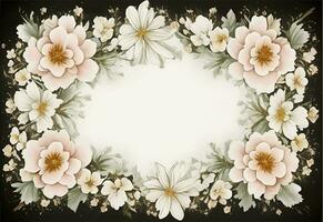 Artificial vintage style abstract print floral Background photo