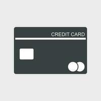 Credit card icon. Banking card vector illustration in flat style on white background.