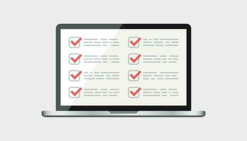 Businessman checklist with notebook. Check list icon flat vector illustration.