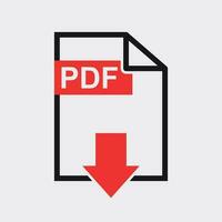 pdf descargar vector icono. sencillo plano pictograma para negocio, marketing, Internet concepto. vector ilustración en blanco antecedentes.