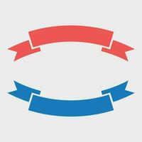 Badge icon. Ribbon vector illustration in flat style on white background.
