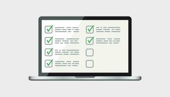 Businessman checklist with notebook. Check list icon flat vector illustration.