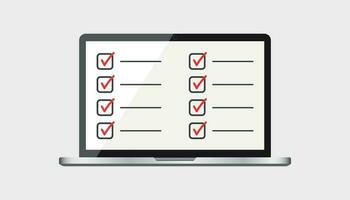 Businessman checklist with notebook. Check list icon flat vector illustration.