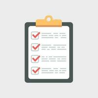 To do list icon. Checklist, task list vector illustration in flat style. Reminder concept icon on white background.