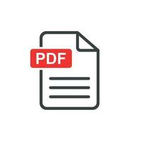 pdf descargar vector icono. sencillo plano pictograma para negocio, marketing, Internet concepto. vector ilustración en blanco antecedentes.