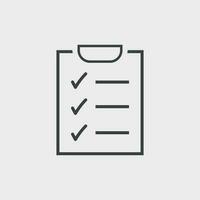 To do list icon with hand drawn text. Checklist, task list vector illustration in flat style on white background.