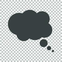 Thought bubble on the isolated background. Infographic design vector