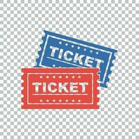 Ticket icon on isolated background. Vector illustration