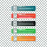 Modern business style options banner. Flat vector illustration. For diagram, number options, step up options, web template, infographics