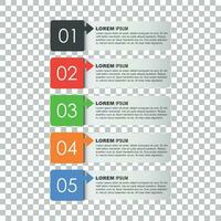 Modern business style options banner. Flat vector illustration. For diagram, number options, step up options, web template, infographics