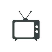 televisión icono vector ilustración en plano estilo aislado en blanco antecedentes. televisión símbolo para web sitio diseño, logo, aplicación, ui