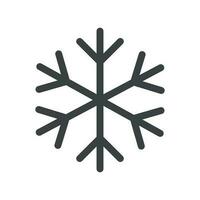 Snowflake icon vector illustration in flat style isolated on white background. Winter symbol for web site design, logo, app, ui.