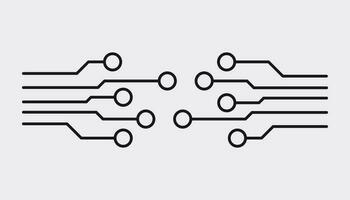 Circuit board icon. Technology scheme symbol flat vector illustration on white background.