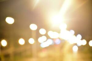 Street light night bokeh background. photo