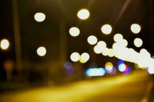 Street light night bokeh background. photo