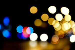 Street light night bokeh background. photo