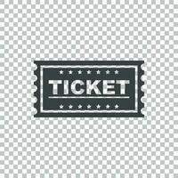 Ticket icon vector flat