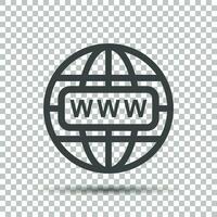 Go to web icon. Internet flat vector illustration for website on isolated background.