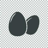 Egg Icon. Flat vector illustration on isolated background