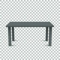 Vector 3d table for object presentation. Empty black top table on isolated background.