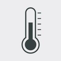 Thermometer icon. Goal flat vector illustration isolated on white background.