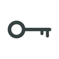 Key Icon vector illustration in flat style isolated on white background. Unlock symbol for web site design, logo, app, ui.