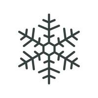 Snowflake icon vector illustration in flat style isolated on white background. Winter symbol for web site design, logo, app, ui.