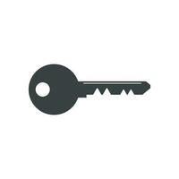 Key Icon vector illustration in flat style isolated on white background. Unlock symbol for web site design, logo, app, ui.