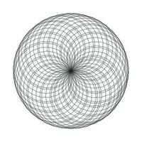 Spirograph element vector illustration on white background. Abstract symbol.