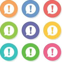 exclamación icono vector ilustración en plano estilo aislado en blanco antecedentes. habla símbolo para web sitio diseño, logo, aplicación, ui