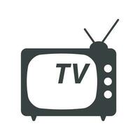 televisión icono vector ilustración en plano estilo aislado en blanco antecedentes. televisión símbolo para web sitio diseño, logo, aplicación, ui