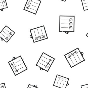 To do list seamless pattern background. Business flat vector illustration. Checklist, task list symbol pattern.