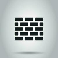 Wall brick stone icon. Vector illustration on isolated background. Business concept wall pictogram.