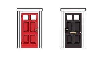 Unlocking Meaning Exploring the Symbolism of Door Icons vector