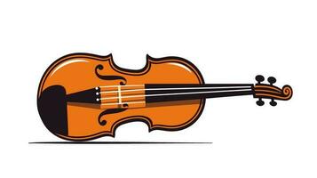 elegante armonía revelando el melódico belleza de el violín logo vector