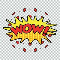 Wow comic sound effects. Sound bubble speech with word and comic cartoon expression sounds vector illustration.