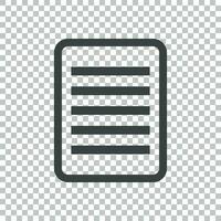 Document pictogram icon. Simple flat illustration for business, marketing internet concept on white background. Trendy modern vector symbol for web site design or mobile app