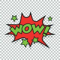 Wow comic sound effects. Sound bubble speech with word and comic cartoon expression sounds vector illustration.
