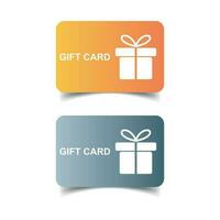 Gift card. Discount coupon. Flat vector illustration