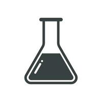 Chemical test tube pictogram icon. Laboratory glassware or beaker equipment isolated on white background. Experiment flasks. Trendy modern vector symbol. Simple flat illustration