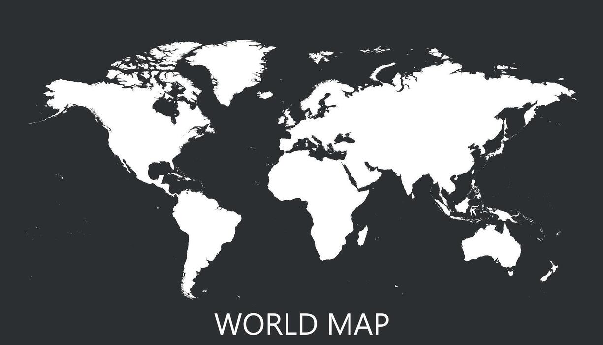 World Map Black And White Vector Art, Icons, and Graphics for Free Download