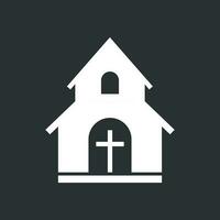 Church sanctuary vector illustration icon. Simple flat pictogram for business, marketing, mobile app, internet on black background.