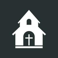 Church sanctuary vector illustration icon. Simple flat pictogram for business, marketing, mobile app, internet on black background.