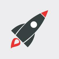 Rocket vector pictogram icon. Simple flat pictogram for business, marketing, internet concept. Business startup launch concept for web site design or mobile app. Illustration on white background